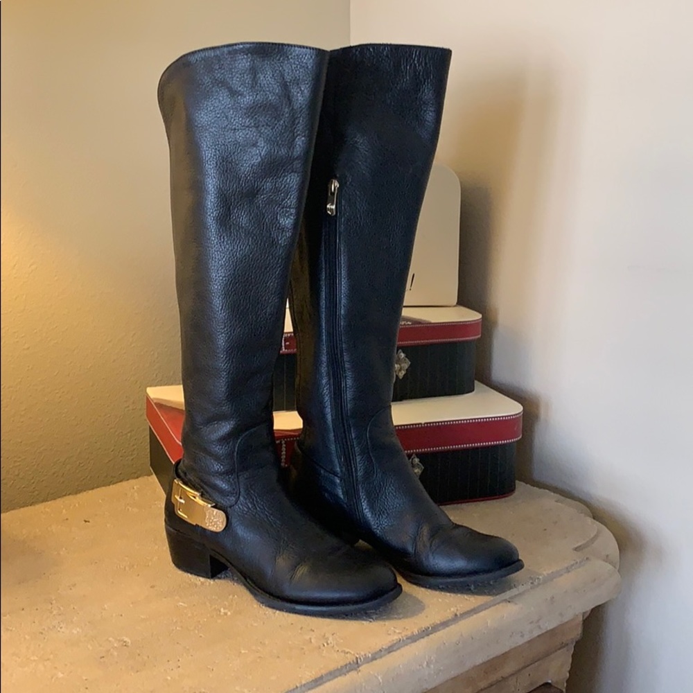 Vince Camuto Black Leather Boots